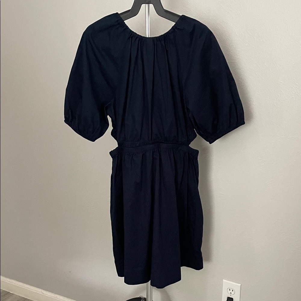 Old Navy Women's Navy Dress with Cut Out Waist - Picture 4 of 8